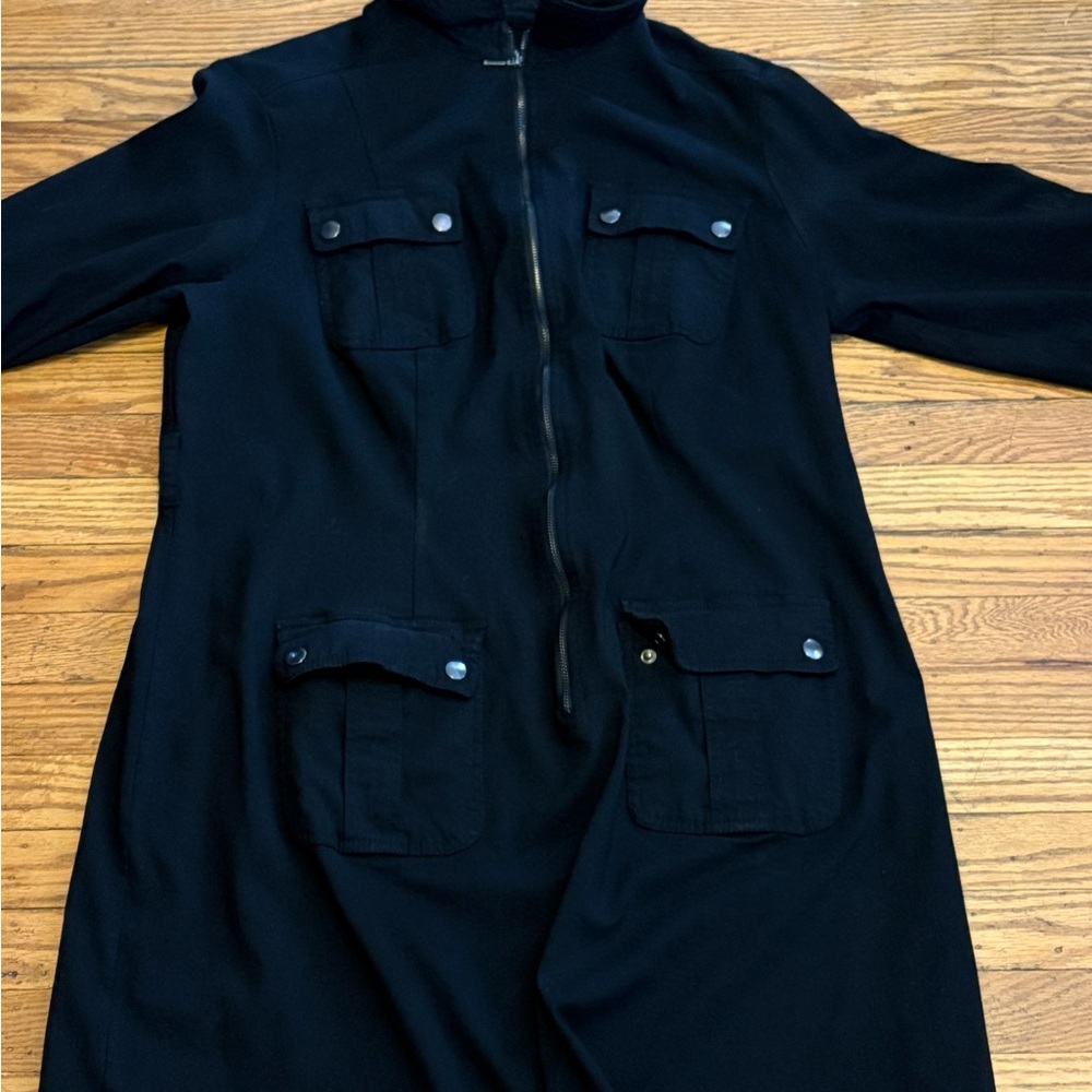 Sharagano Black Long Sleeve Dress with Elegant Design